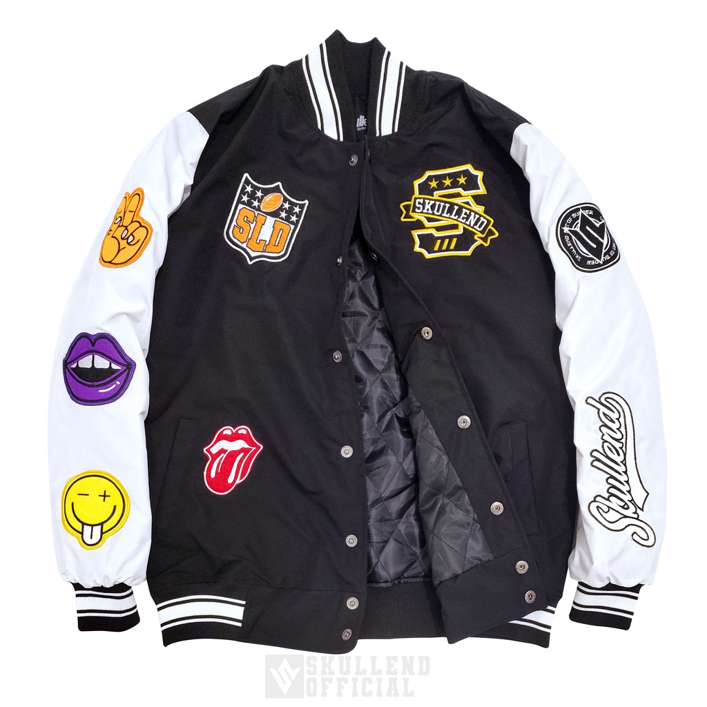 SKULLEND Jacket Baseball Varsity Bomber Terbaru Full Bordir