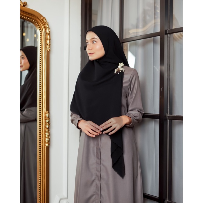 Syari Lasercut Miracle Voile Scarf |  Black