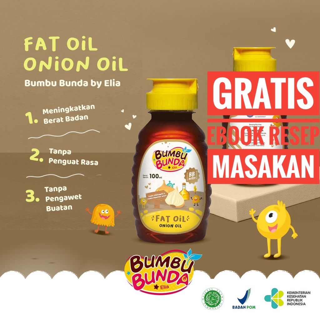 Bumbu Bunda Elia Chicken Fat Oil / Beef Fat Oil / Minyak MPASI / BB Booster MPASI / Lemak MPASI / Lemak Bayi / Penambah Berat Badan