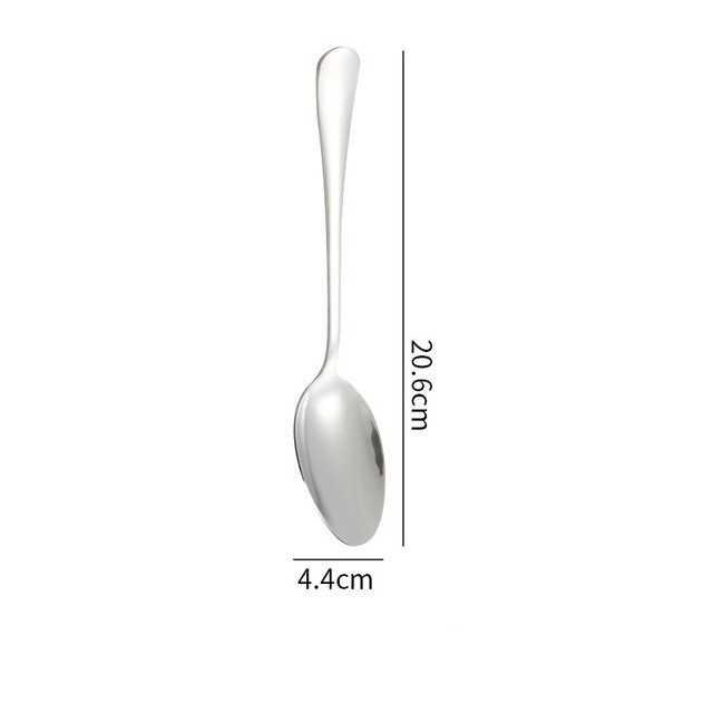 Sendok Makan Table Spoon Stainless Steel Comfortable Grip 20.6 x4.4 cm - 401SMT - Silver