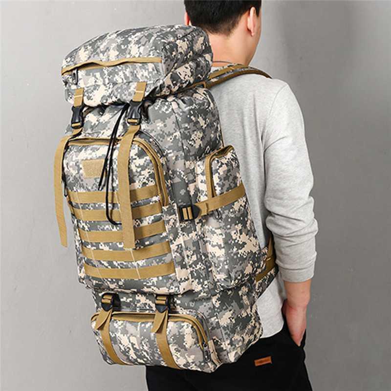 Tas Ransel Militer Hiking Kamuflase Oxford Waterproof 80L - MJ600