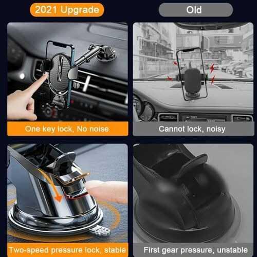 Phone Holder Car Dashboard 360 Adjustable with Suction Bracket - BT-029 - Black