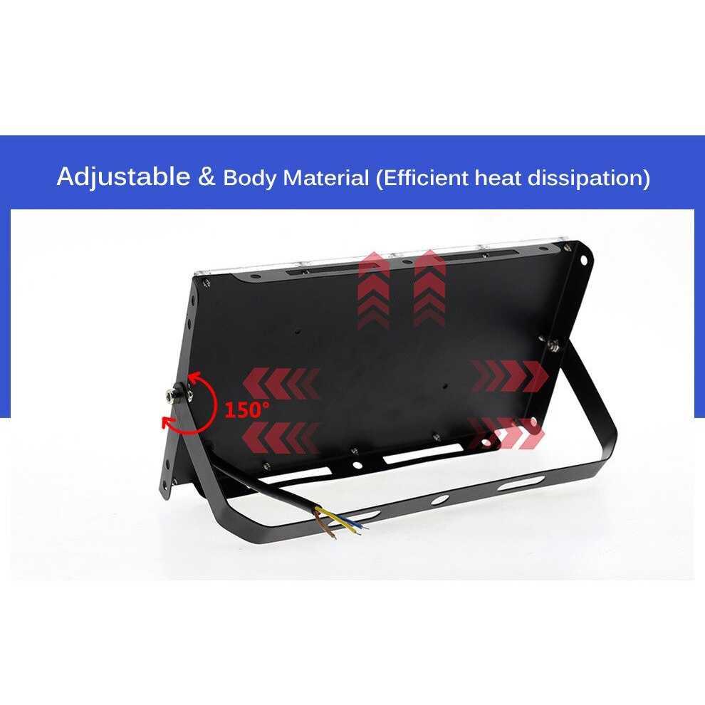 Lampu Sorot Floodlight UV LED Waterproof 90 Lumens 220V 50W - YC01 - Black