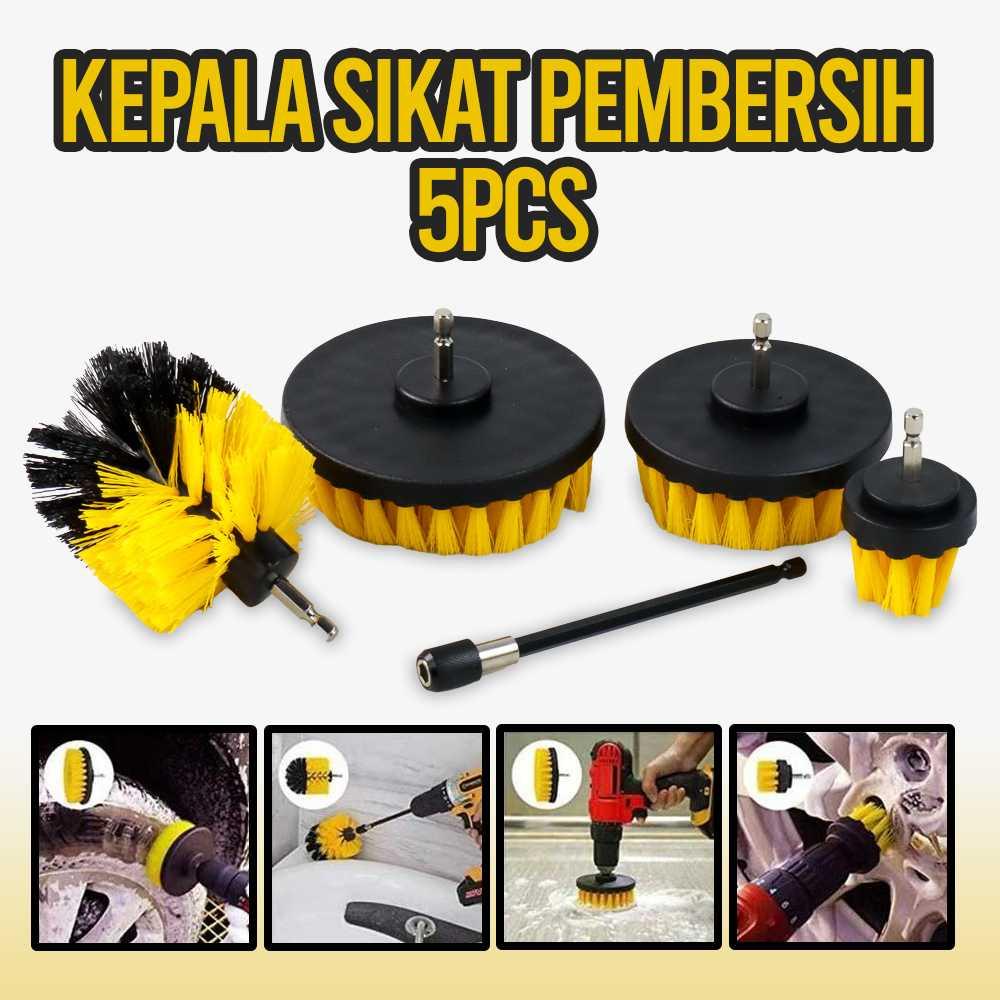 Kepala Sikat Pembersih Car Polisher Bathroom Kit 5 PCS - UT2 - Yellow