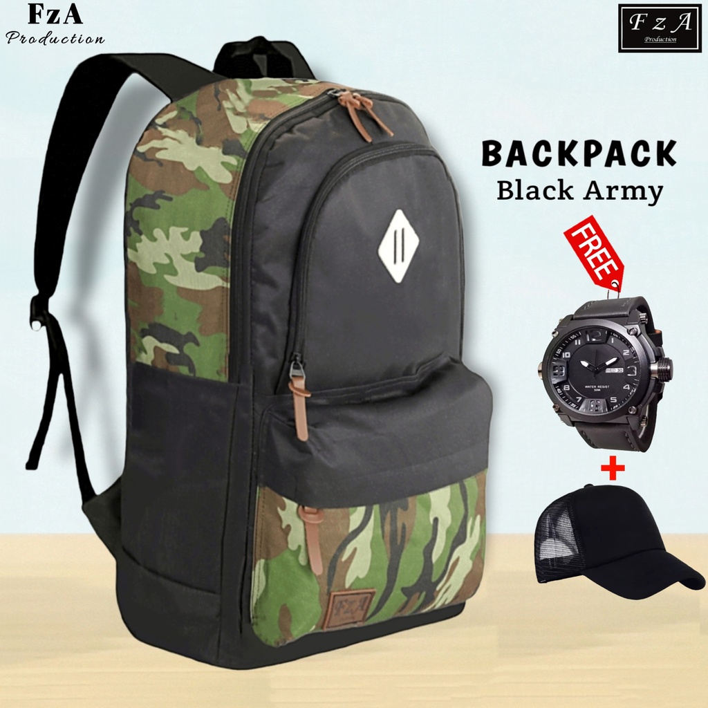 FzA Official - Tas Ransel Distro Original Casual pria Wanita / Tas Ransel Laptop / Backpack Sekolah Kuliah Distro Original Tas Punggung Laptop - BAQT