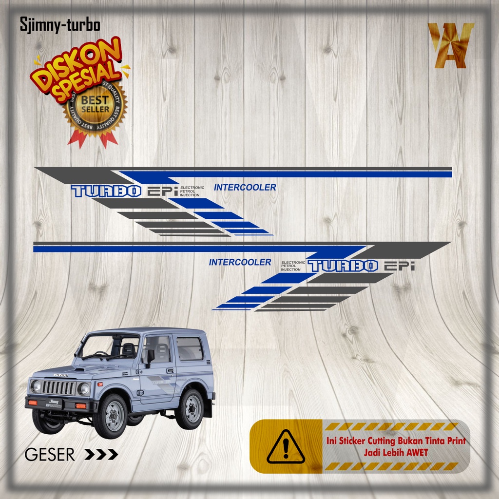 Stiker Livery Jimny Turbo JA71 1989 Cutting Sticker Hobby
