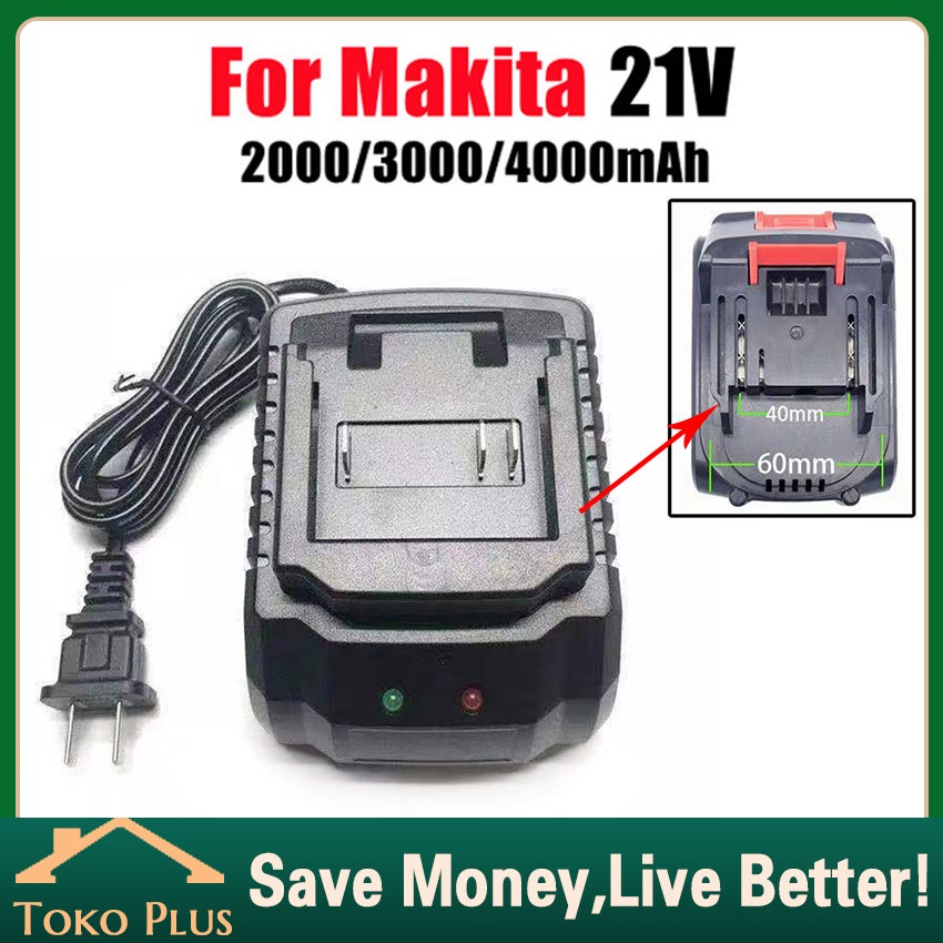 Charger Makita Lithium Bor 21V Charger Adaptor Casan Cas Baterai Cordless Nagawa Bor Impact Wrench K