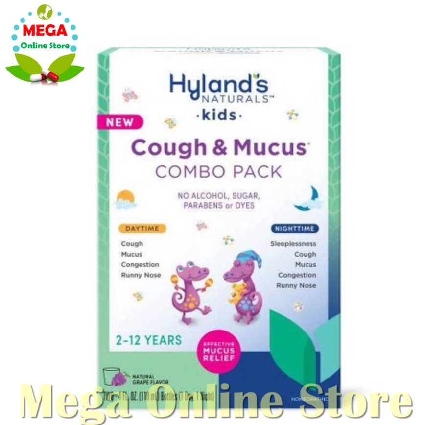 Hyland's Naturals Kids Cough and Mucus Daytime &amp; Nighttime Combo Pack