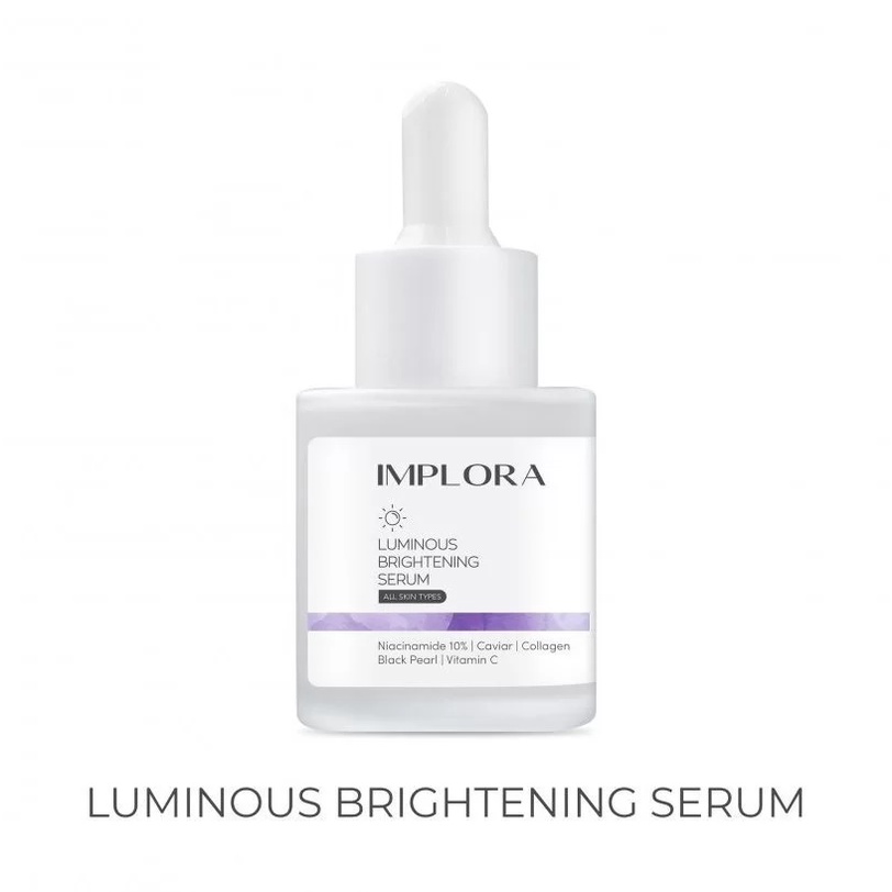 [DEPO] Implora Luminous Brightening Face Serum Serum Wajah Mencerahkan Kulit Serum Flek Hitam Serum Niacinamide 10% 20ML