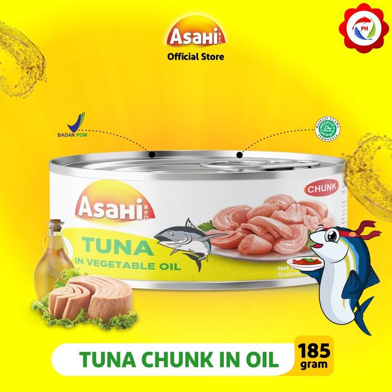 

(TERBARU) AsaHi Tuna Chunk in Oil 185 gr - TUNA UTUH BUKAN DI CINCANG