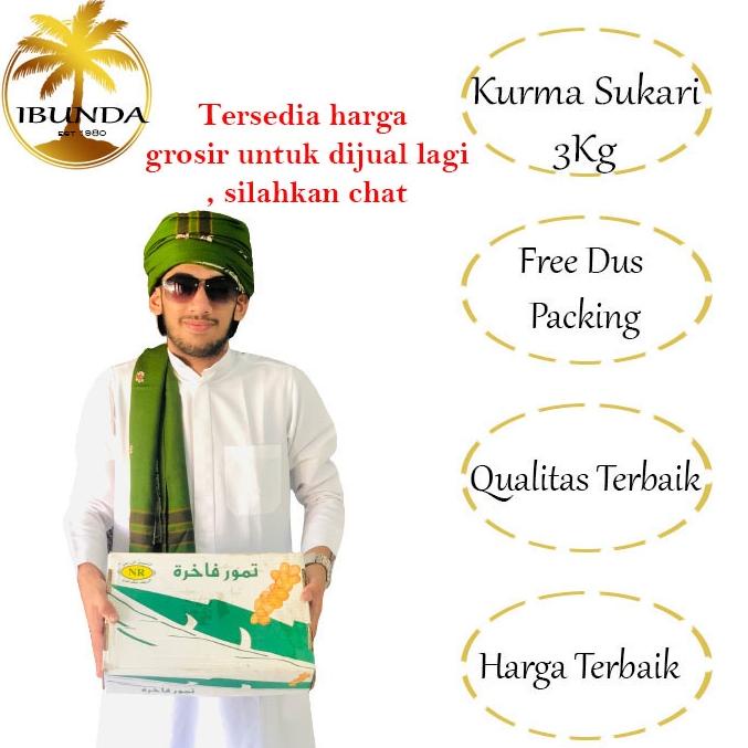 

6.6 sale Kurma Sukari 3Kg Alqaseem Premium| {Free Dus Packing dan plastic wrap}