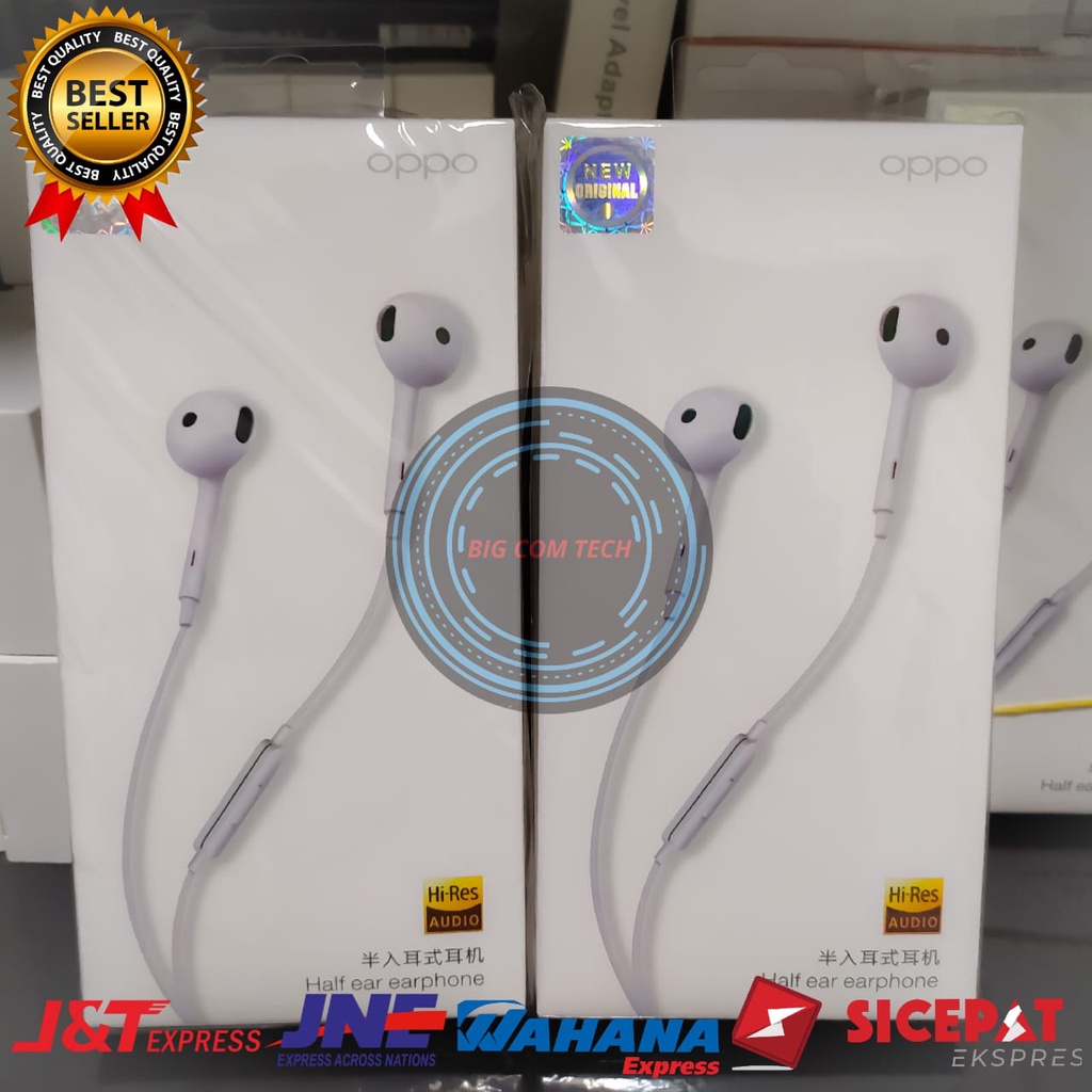 Earphone Headset Handsfree Oppo MH150 Oppo A72 / A73 / A74 / A75 / A91 / A92 / A93 / A94 / A95 5G / Find X3 Lite / Reno 2 / Reno 2 F / Reno 3 Pro / Reno 4 Pro / Reno 5 Pro / Reno 5 Lite Jack Audio 3.5mm Original