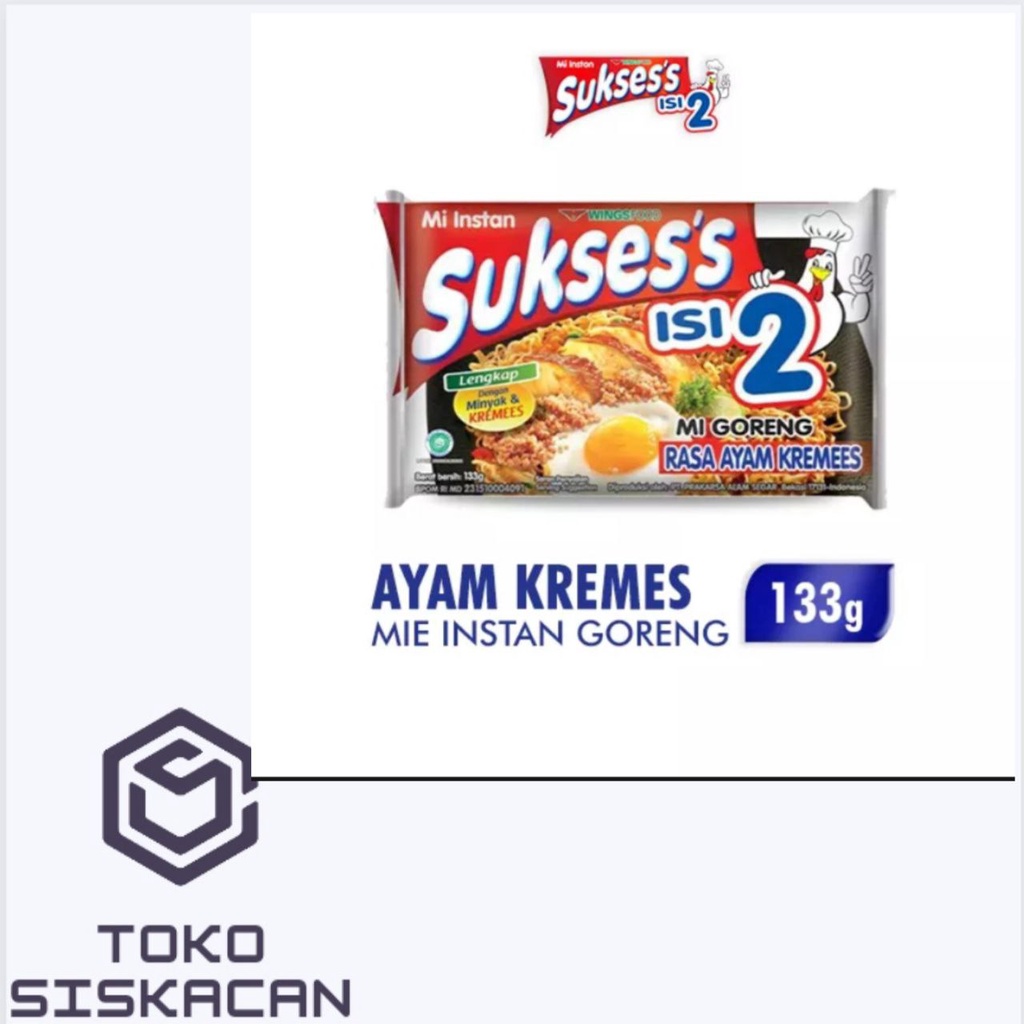 

mie sukses's mie instan rasa ayam kremes isi 2 kemasan 133gr