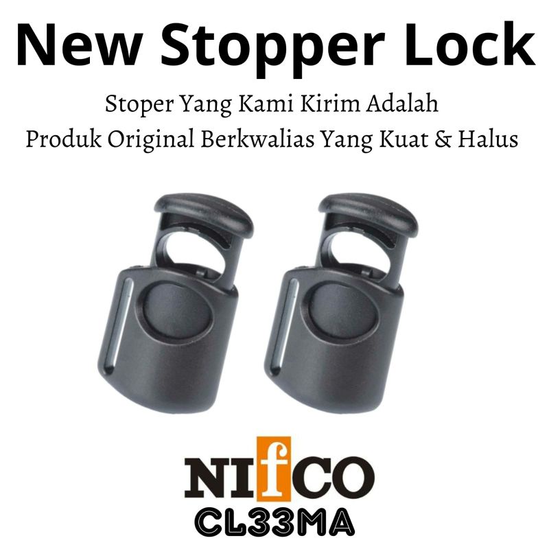 Stopper Tali Cord Lock Aksesoris Garment Pengunci Tali Nifco 03