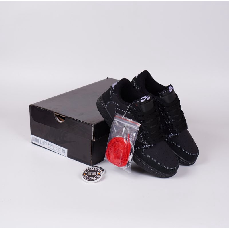 Sepatu Nike Air Jordan 1 Low  Black Phantom