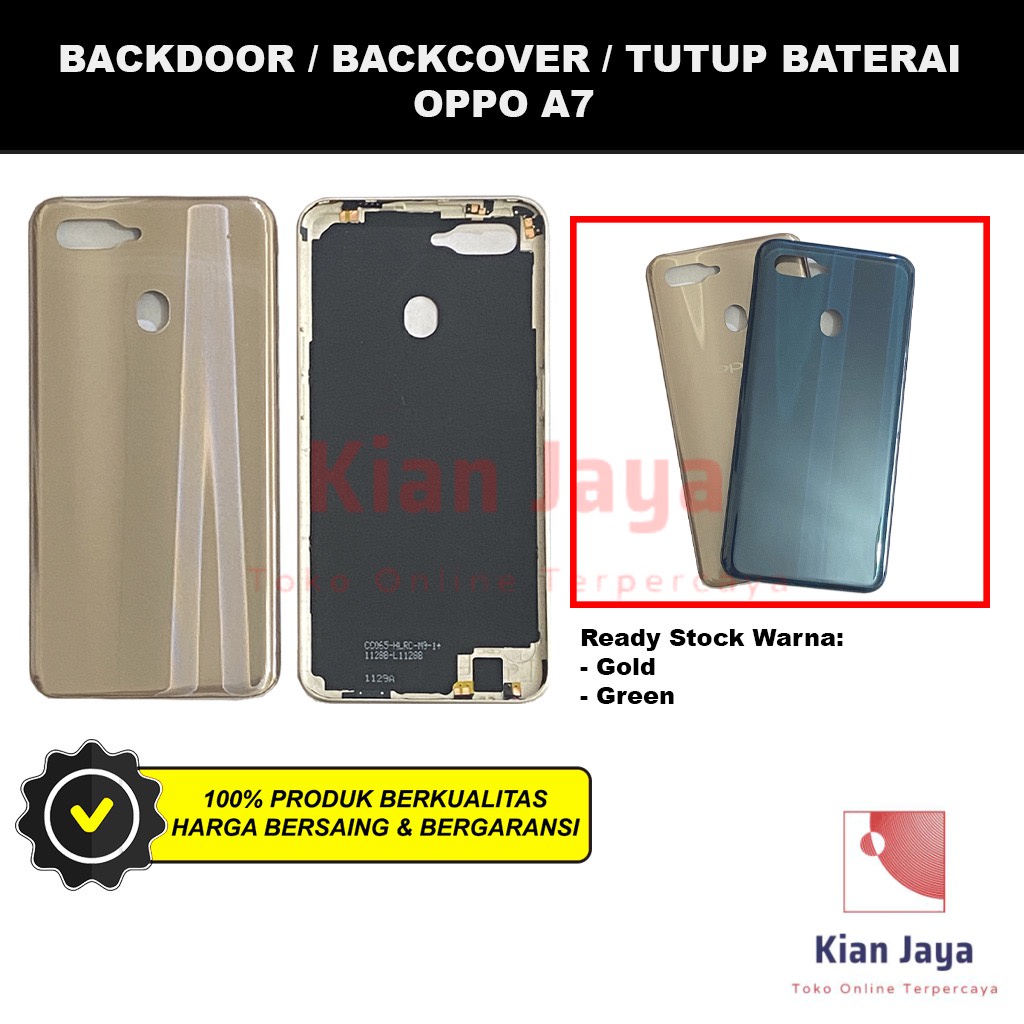 Backdoor Oppoo A7 Back Cover Tutup Belakang Baterai Cassing Casing Backcase Original