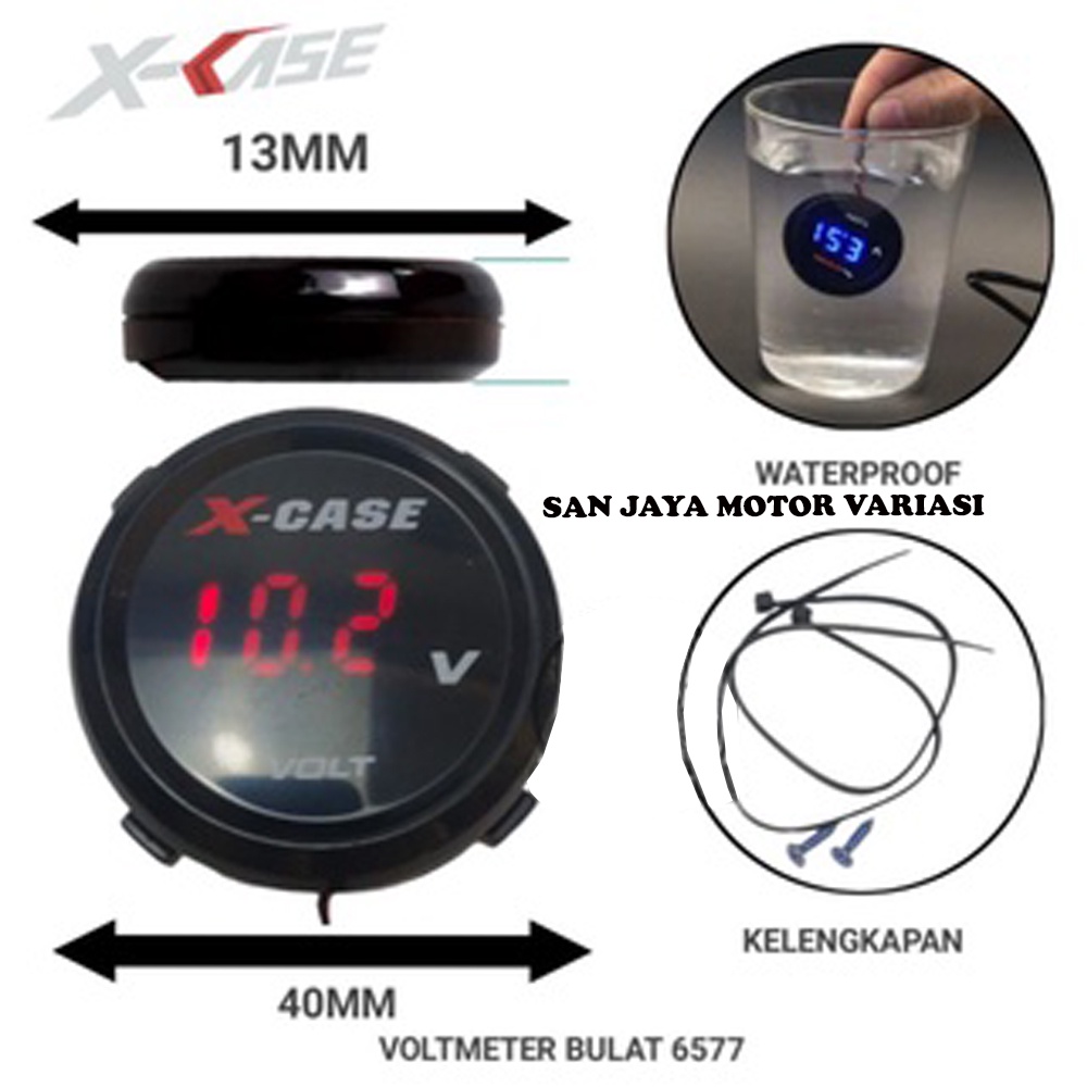VOLT METER AKI MOTOR LED DIGITAL MODEL KOSO BULAT SLIM UNIVERSAL 6577