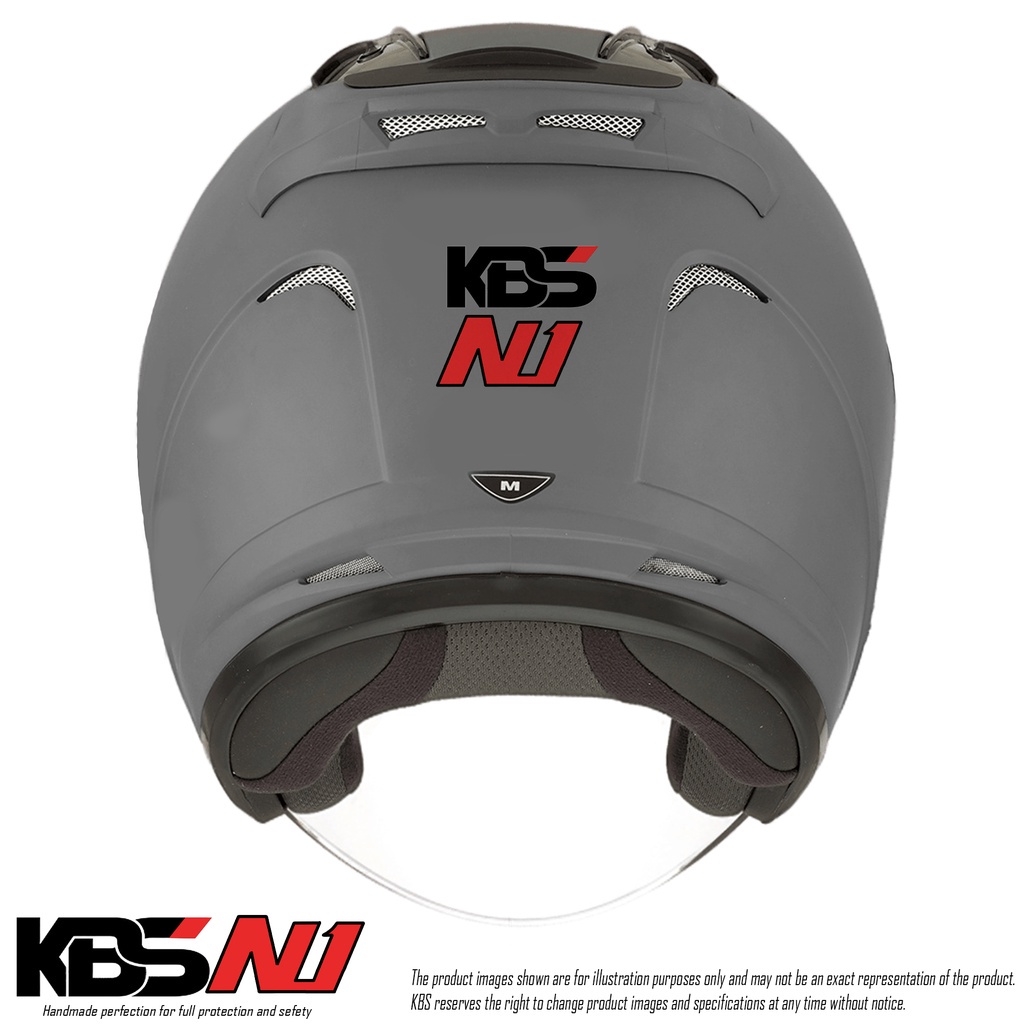 Helm Half Face Untuk Pria Dan Wanita Dewasa /KBS N1 GORILLA GREY / Basic Polos Solid Helm Kekinian S