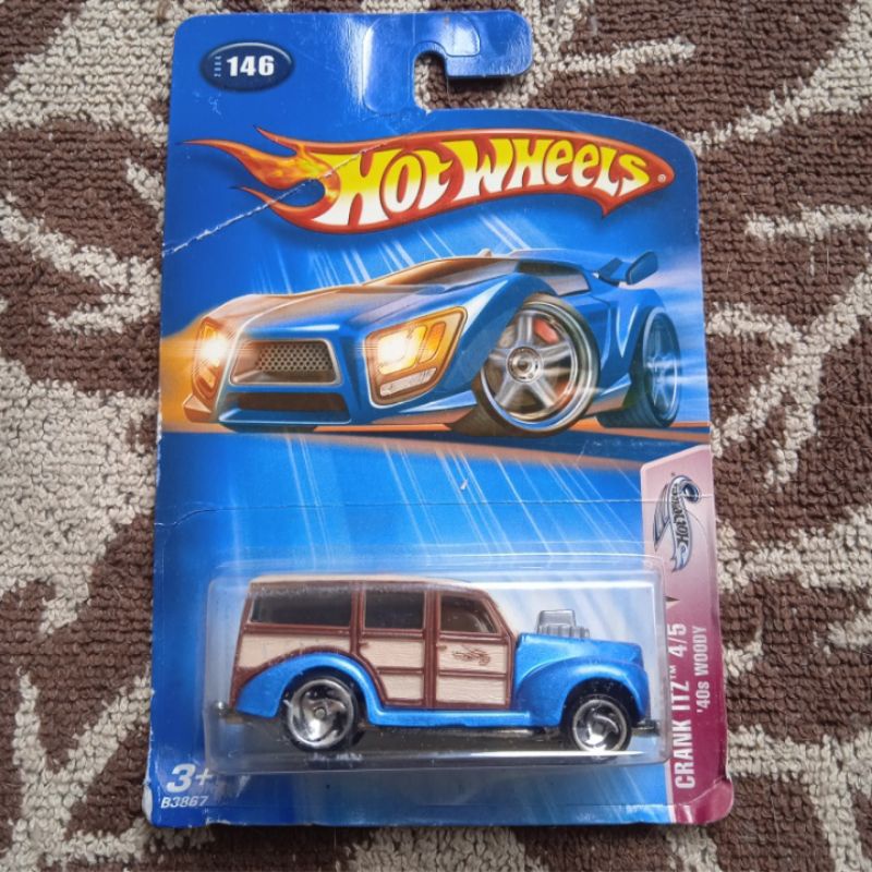 hot wheels hotwheels oplet si Doel 40s 40 Woody biru klasik classic