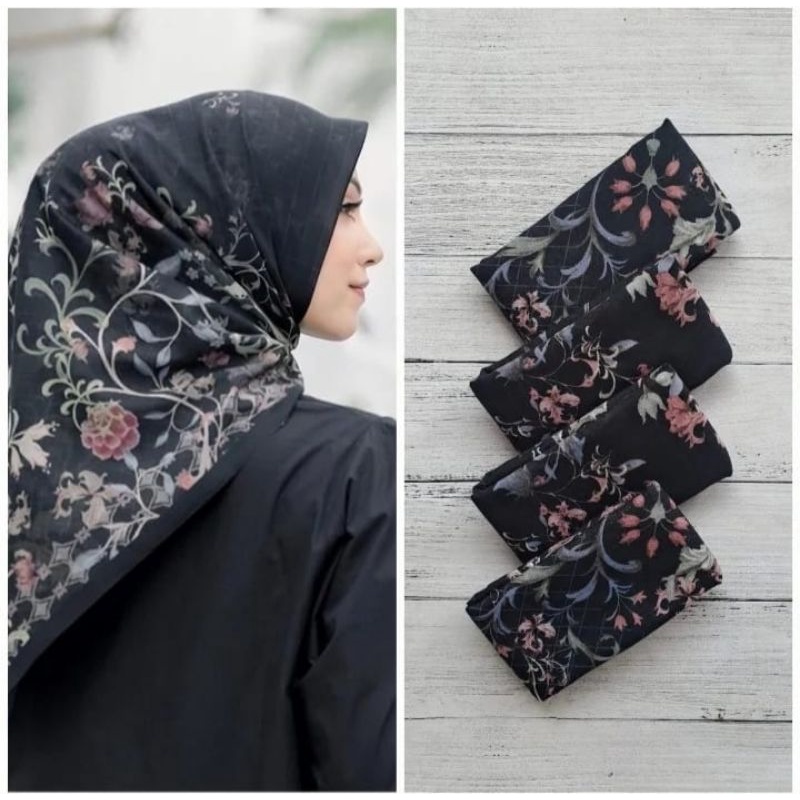 DEENAY KW HIJAB VOAL TERBARU MOTIF BUNGA