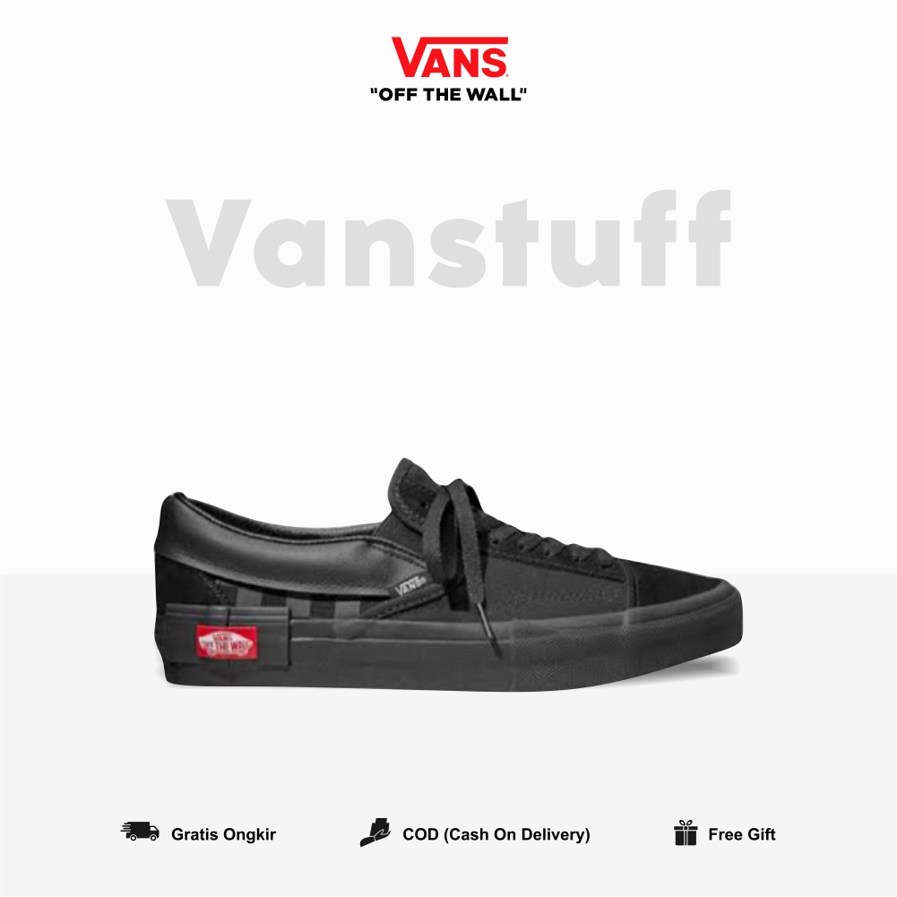 Vans Slip On Cut And Paste Checkerboard Black Original 100% BNIB Global Market Authentic Guarated Vanz Catur Ori