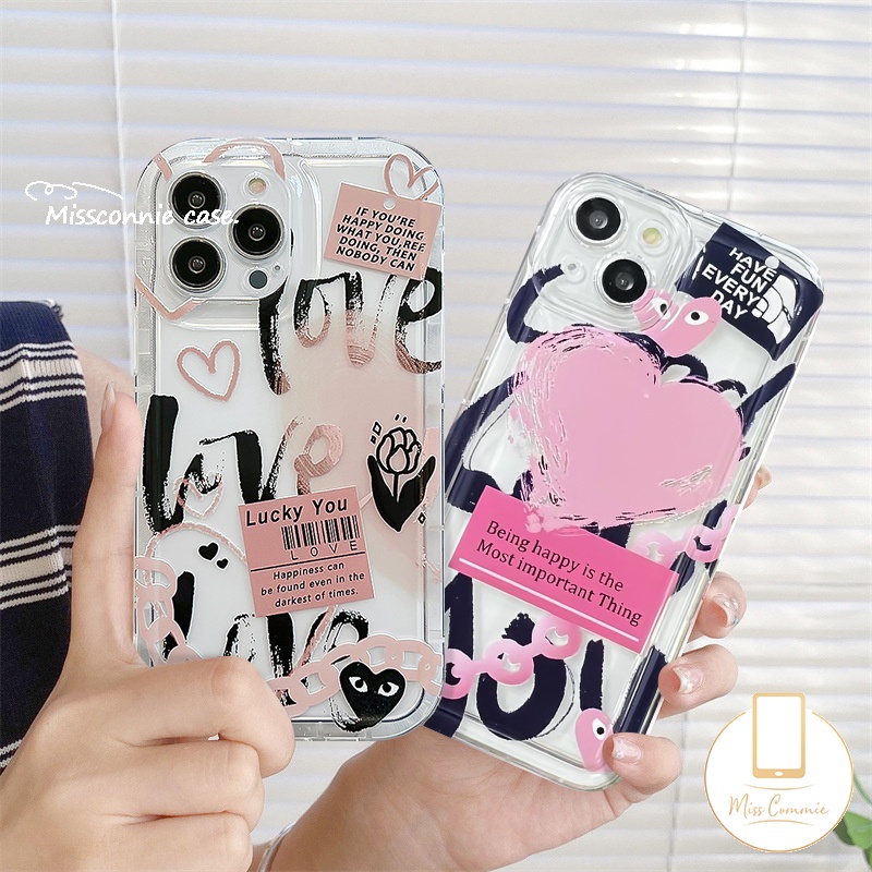 Fashion Comme Des Garcons Flower Label Case Redmi A1 12C 10C 9 9T 10 9A 10A 9C NFC Redmi Note 11 11s 10 10s 9 Note8 10 POCO F4 Kartun Graffiti Cinta Hati Shockproof Airbag Case