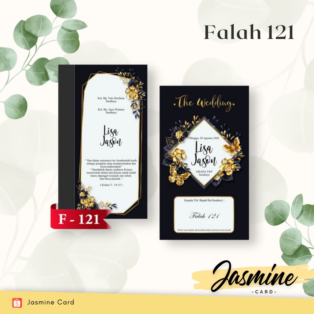 BLANGKO UNDANGAN PERNIKAHAN TERMURAH FALAH 121