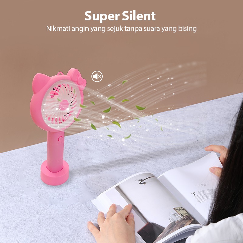 KIPAS MINI KARAKTER DILENGKAPI DENGAN LED LIGHT