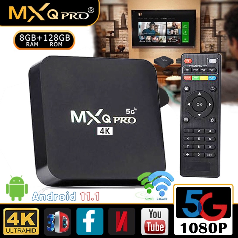 set top box tv digital matrix silver android tv box polytron mola pdb MXQ PRO 2.4g/5g wifi 4K HD 4gb