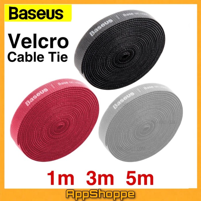 

Terlaris Cord Baseus Velcro Rainbow Strap Cable Organizer Original 1M 3M 5M