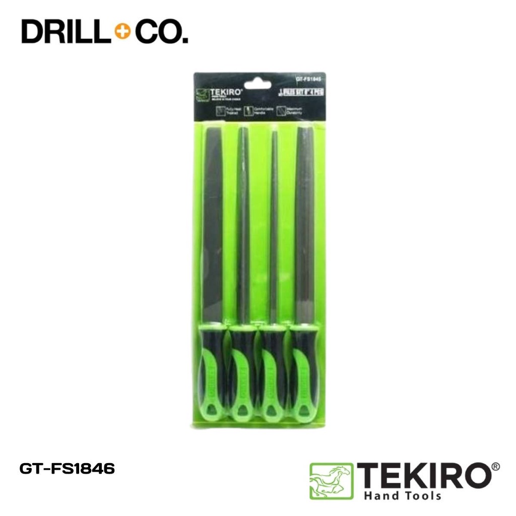 TEKIRO Kikir Besi Set - Files Set 6 Inch 4 Pcs GT-FS1846