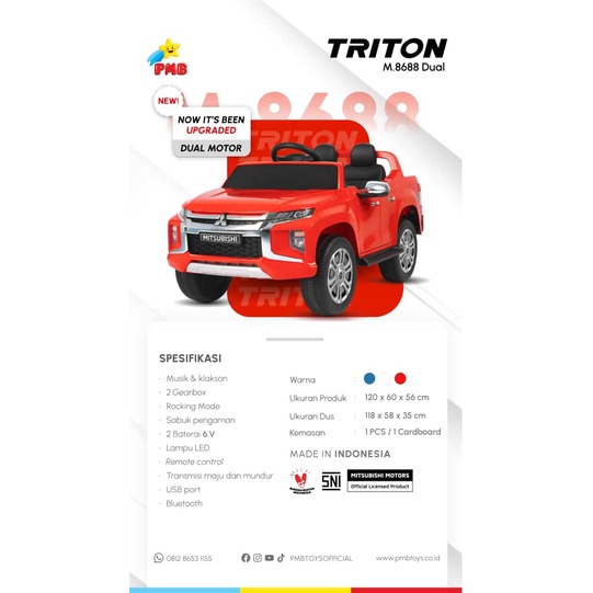 Mobil Aki M8688DUAL - Mitsubishi Triton mobilan aki murah