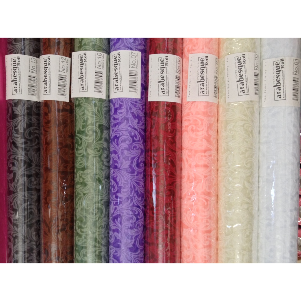 

TOKO ANQA-Flower Gift Wrapping Nonwoven Import Arabesque Rol