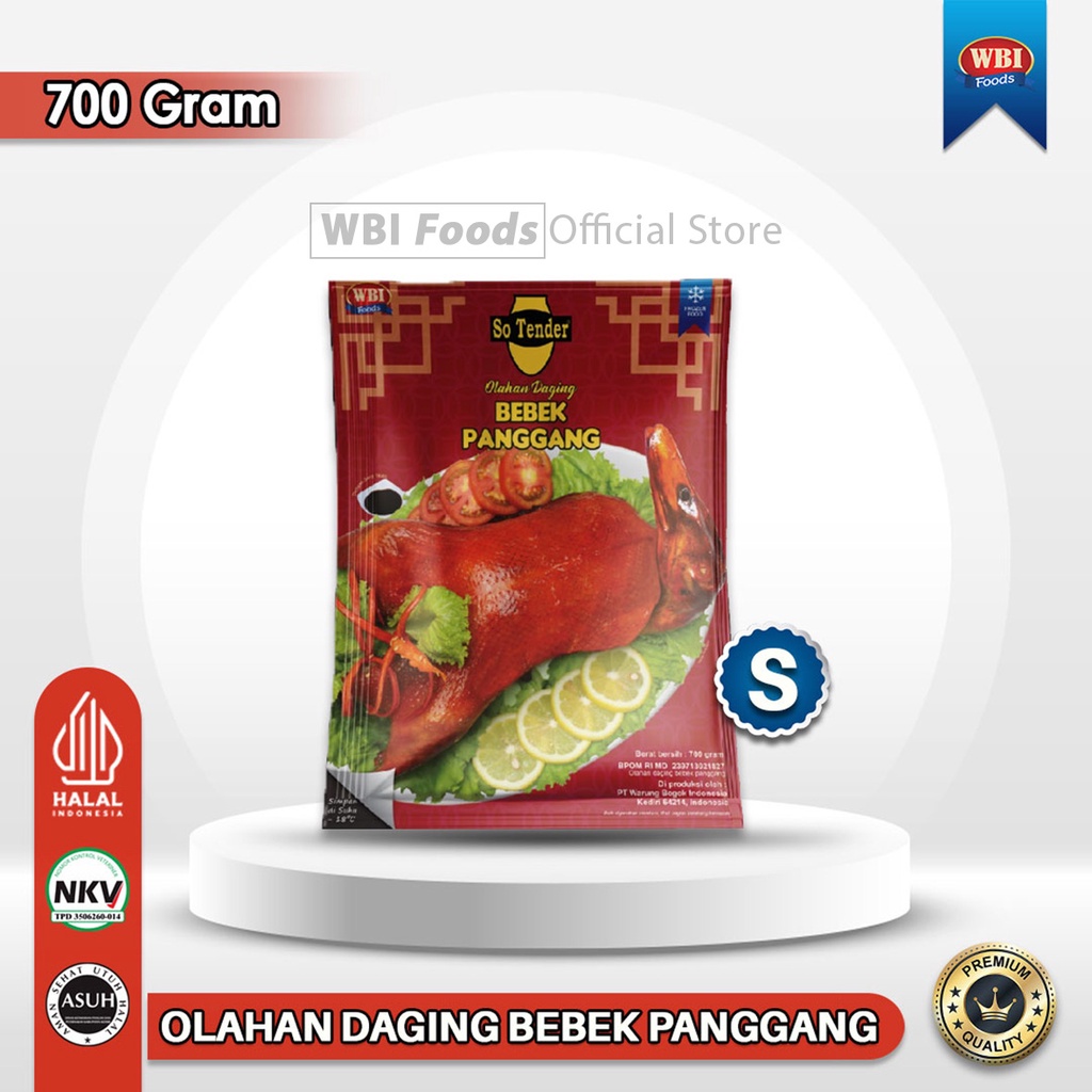 

Bebek Panggang So Tender Premium WBI FOODS 700gr, 850gr, 1000gr, 1300gr