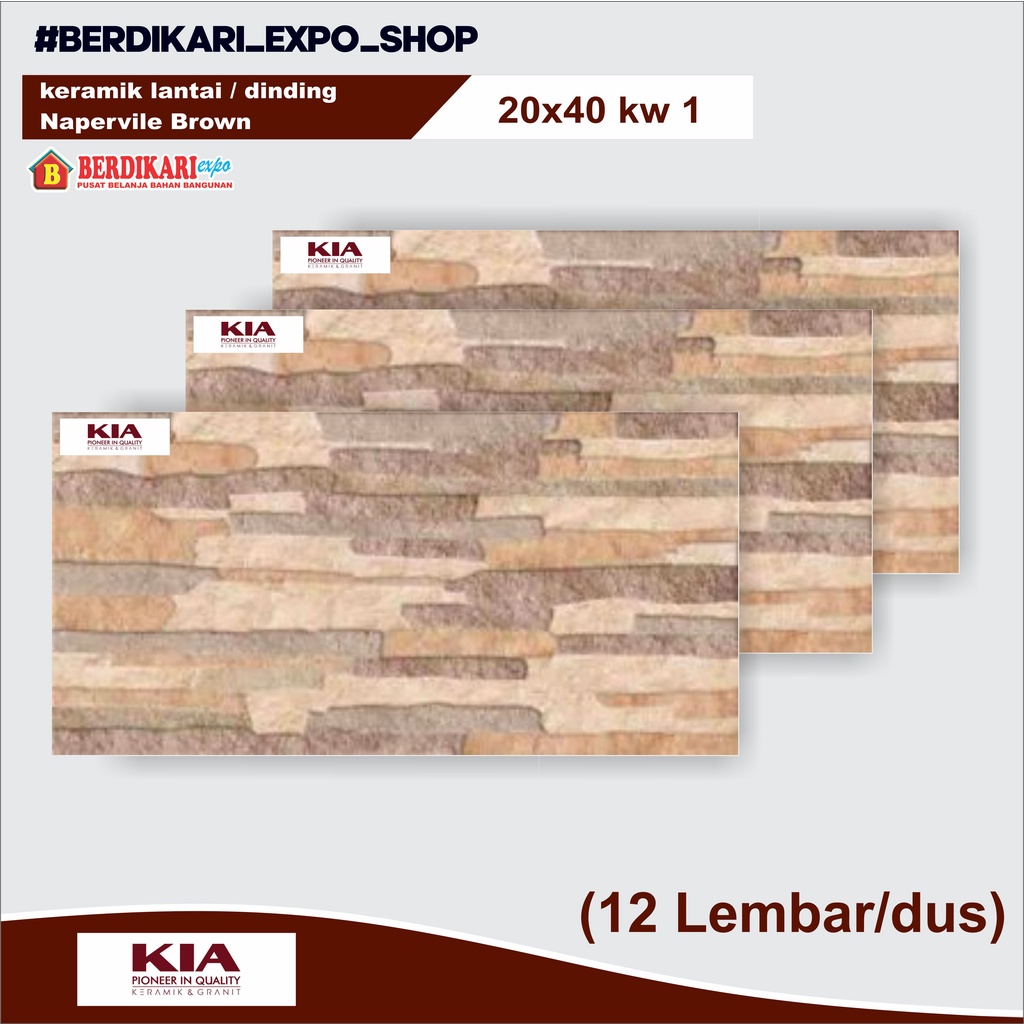 KERAMIK KIA 20X40 Napervile Brown