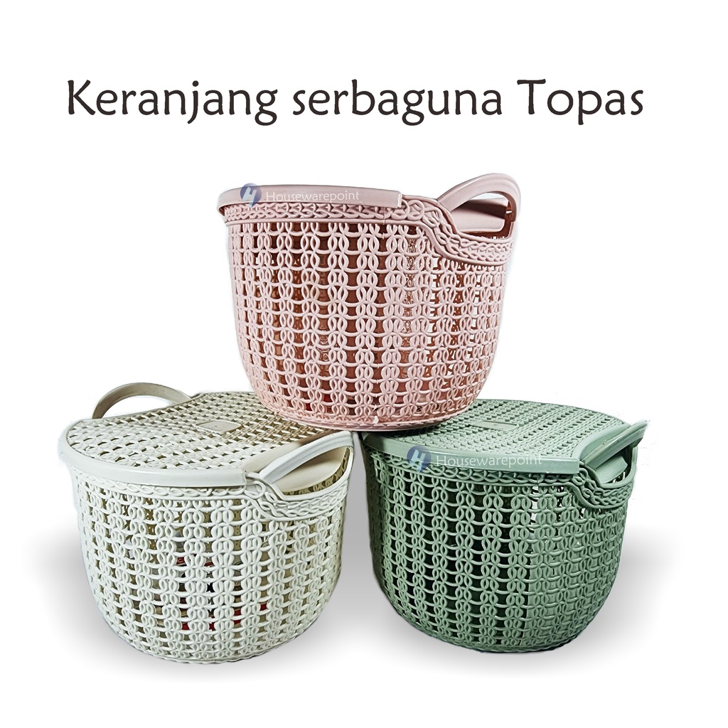12 set keranjang serbaguna Topas / Keranjang berkat / Keranjang parcel plastik / Keranjang plastik