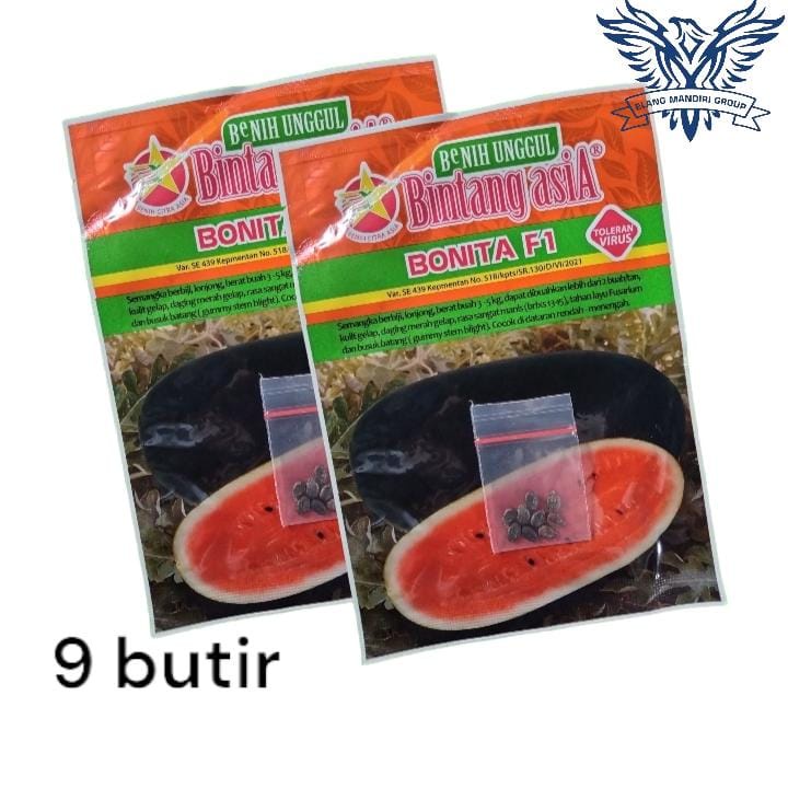 Repack 2000an Bibit BONITA F1 9 butir Benih Semangka Inul Merah Cocok Untuk di Pekarangan