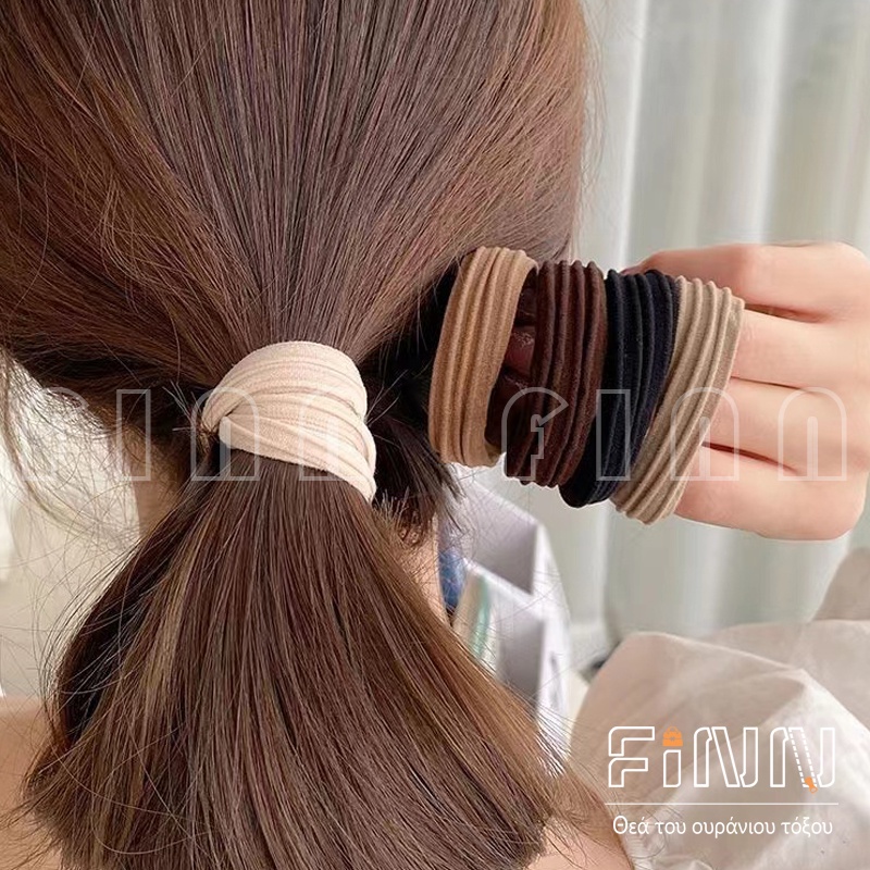 [ Bayar Di Tempat ] Ikat Rambut Korea Karet Multi Color 5 Pcs - 5in1 Ikat Rambut Wanita