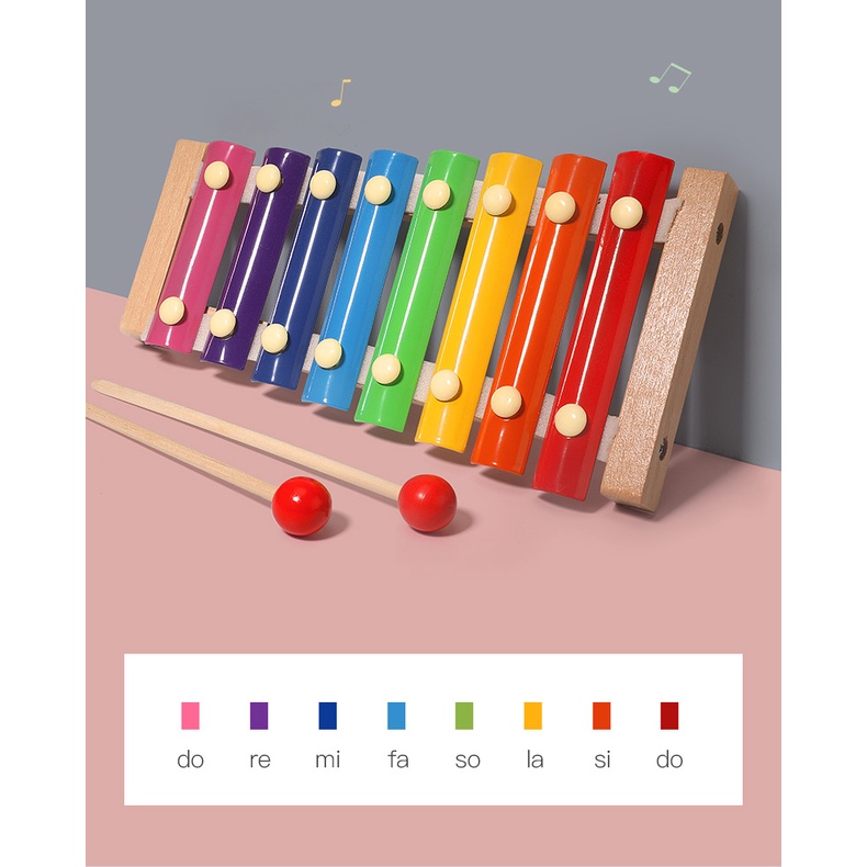 Xylophone Kolintang Mainan Xylophone 8 Nada Mainan Musik Bayi Mainan Musik Anak Mainan Montessori Anak