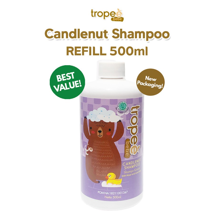 Tropee Bebe Shampo Kemiri (Candlenut Shampoo) Refill 500ml