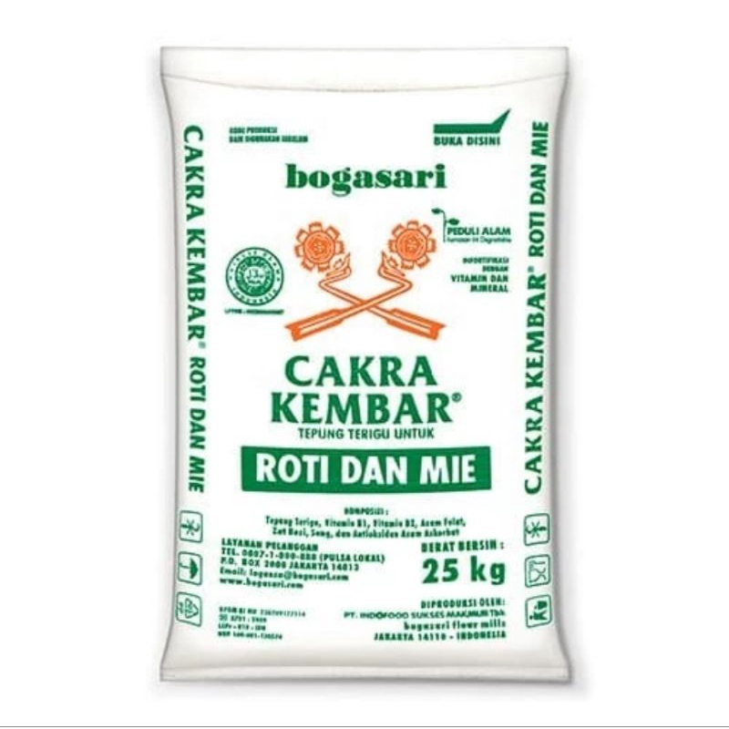 

[KEMASAN REPACK] TEPUNG TERIGU CAKRA KEMBAR 1 KG