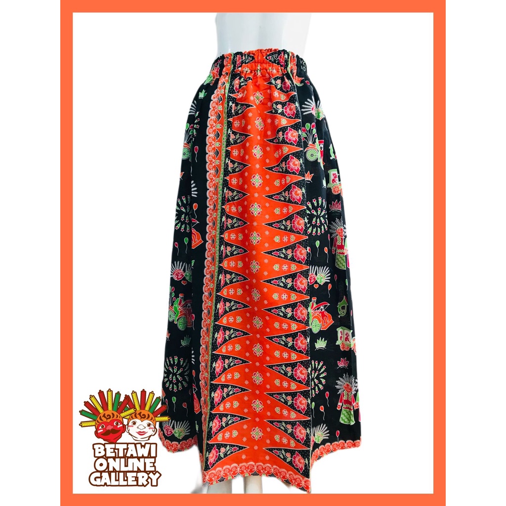 Rok Tumpal Batik Betawi Full Karet / Rok Batik Betawi / Rok Tumpal