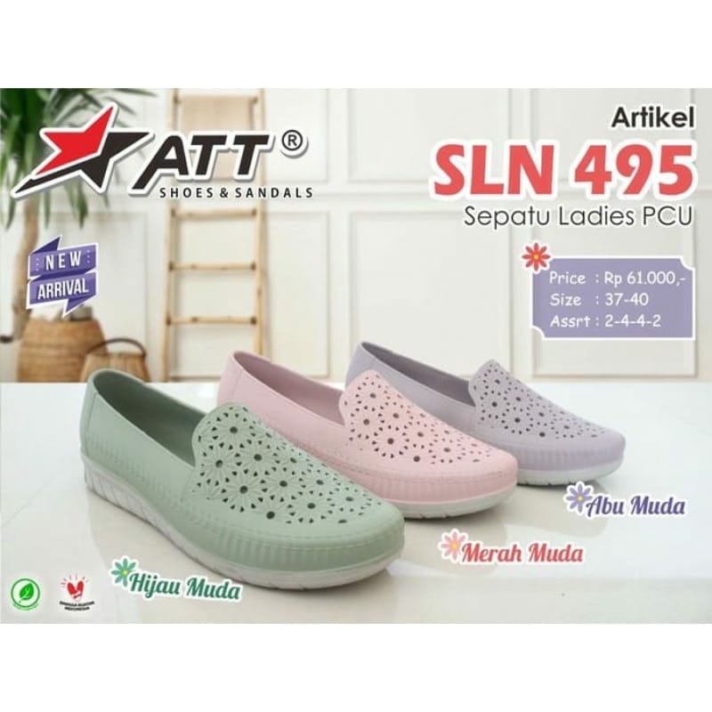 ATT SLN 495 Sandal Wanita slip on terbaru