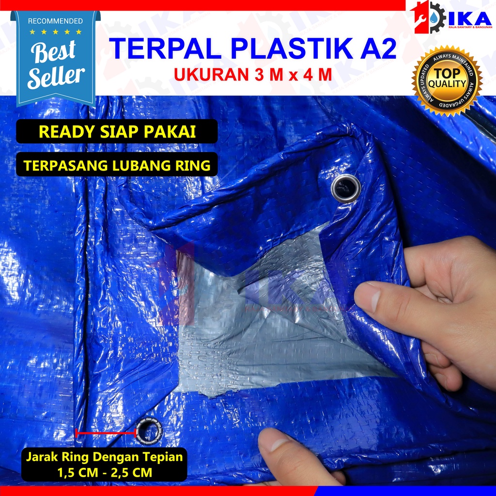 Terpal Tenda Plastik Ukuran 2 x 3 Meter / 200 cm x 300 cm (LGS PAKAI SAJA SUDAH ADA LUBANG TALI)