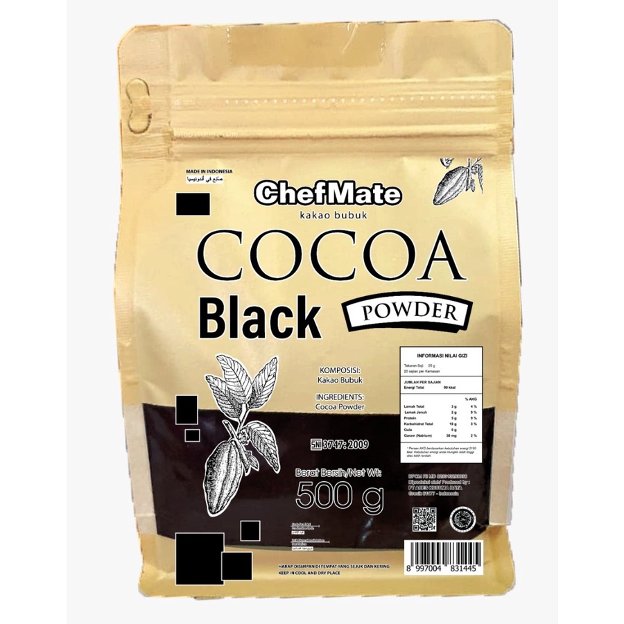 

ChefMate BLACK Cocoa Powder 500gr – Coklat Bubuk Hitam