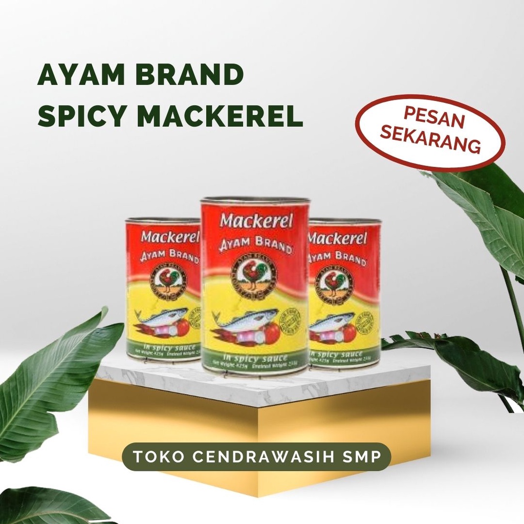 

Ayam Brand Mackerel dalam kaleng ikan kaleng Spicy Mackerel, Mackerel Saos Padang dan Fried Mackerel