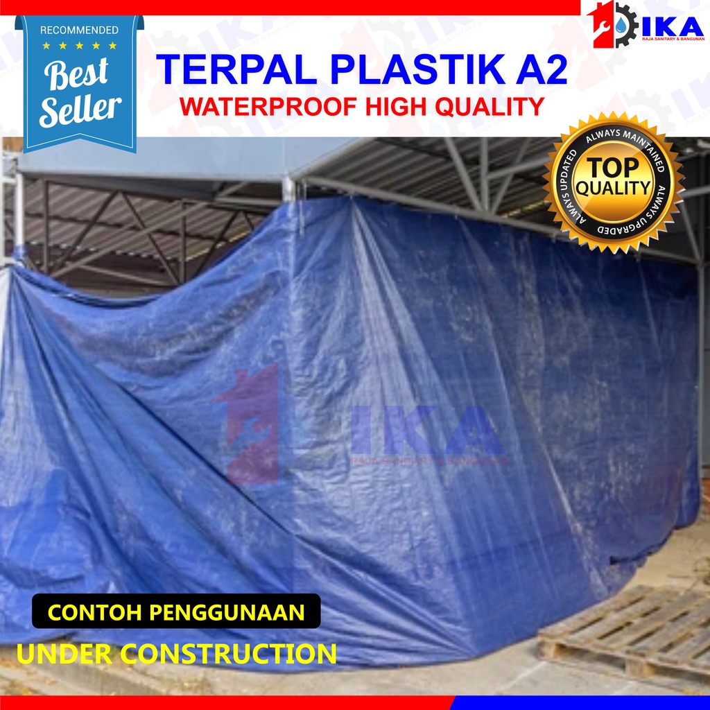 Terpal Tenda Plastik Ukuran 6 x 12 Meter ( 600 cm x 12000 cm ) (LGS PAKAI SAJA SUDAH ADA LUBANG TALI