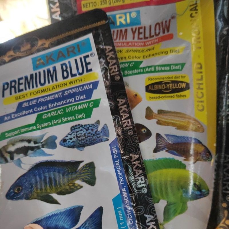 REPACK 15GRAM PELET AKARI PREMIUM MAXI BLUE YELLOW RED