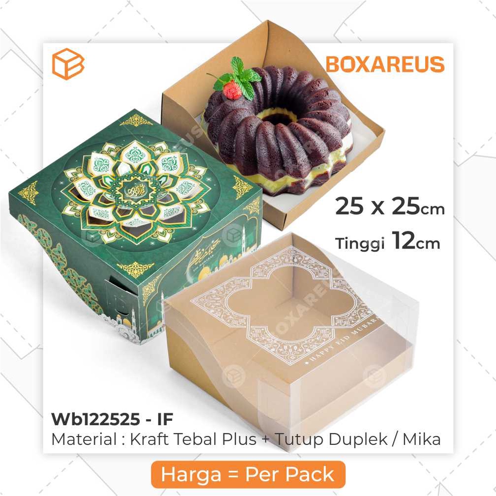 Cake Box Mika Lebaran Dus Kue Packaging Idul Fitri | WB122525 IF