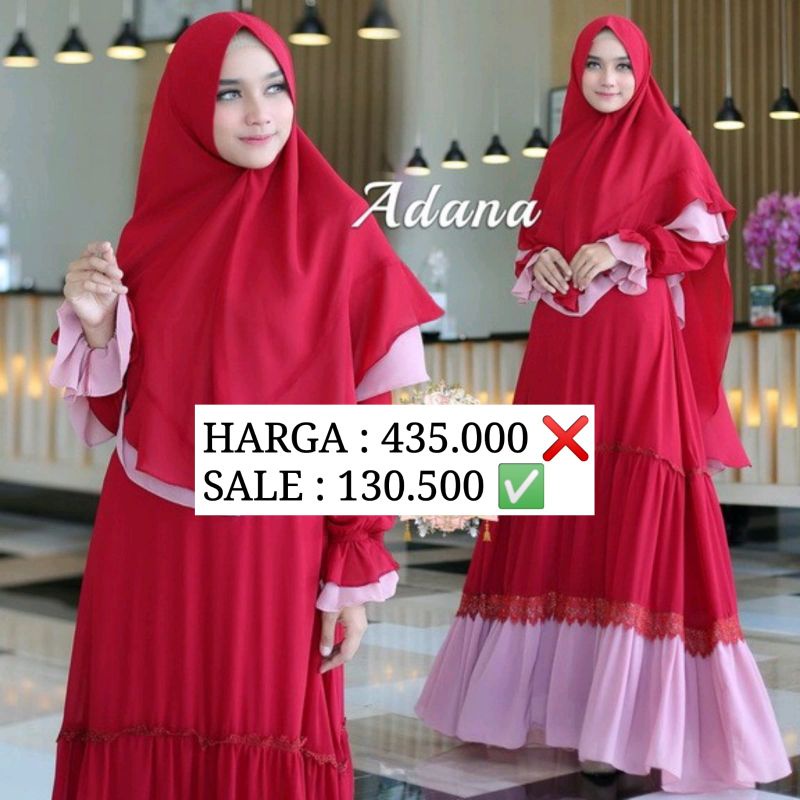 ADANA by Ummah (Gamis polos, gamis cerutty, khimar cerutty, gamis syari, syar'i)
